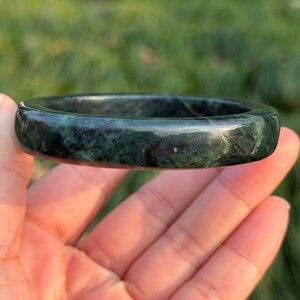 58mm inner diameter dark green Xiuyu jade bangle 1212